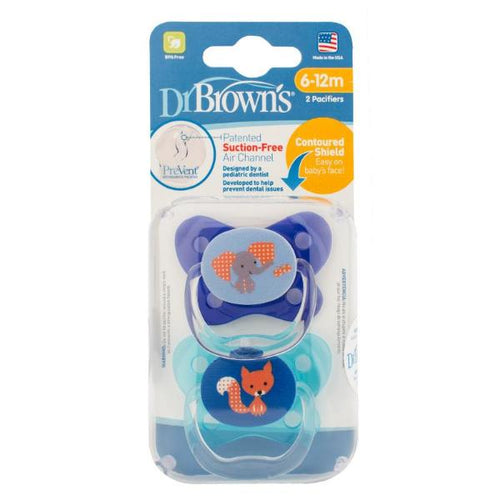 Dr Browns PreVent® Contoured Pacifier 6-12m Blue