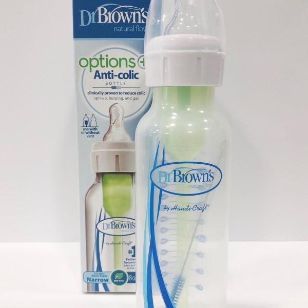 Dr Brown's Options + Narrow Bottle - White/Green
