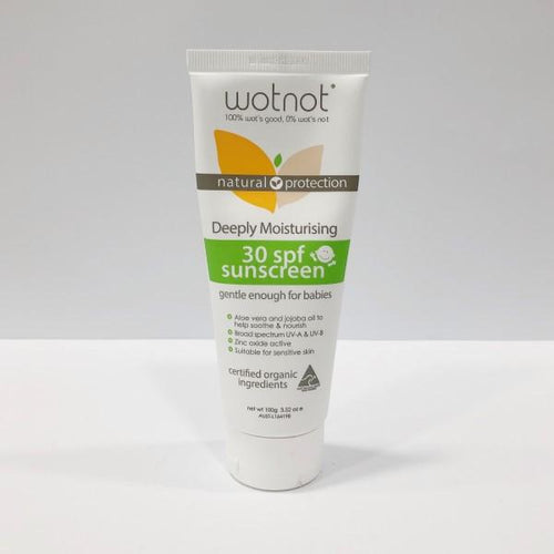 Wotnot Deeply Moisturising 30 spf Sunscreen 100g